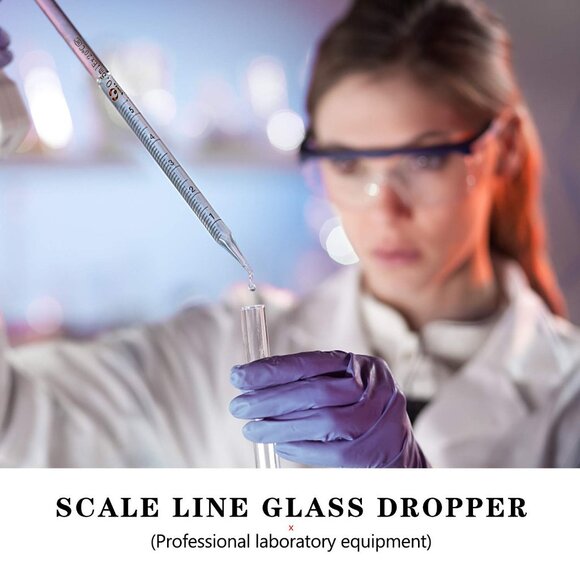 6 Pieces Glass Pipettes 10ml 5ml 3ml 2ml 1ml 0.5ml Glass Graduated Dropper Pipet - Picture 9 of 9